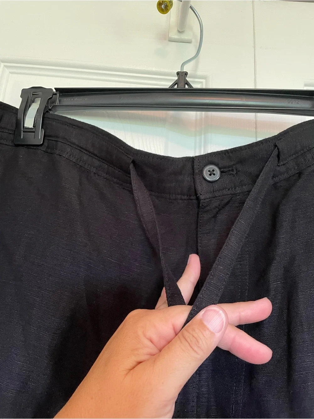 NWT  Men’s Cubavera Black Linen Blend Drawstring Pants  XXL